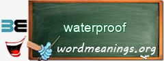 WordMeaning blackboard for waterproof